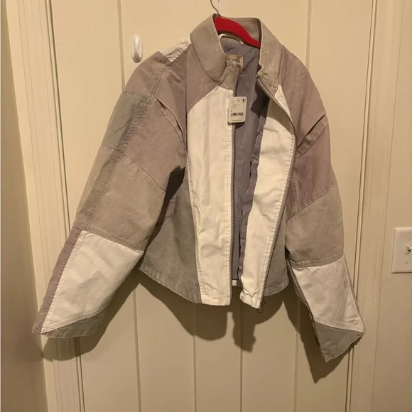 Free People We The Free Toni Pieced Jacket Medium Lavender Combo NWT - Picture 4 of 7